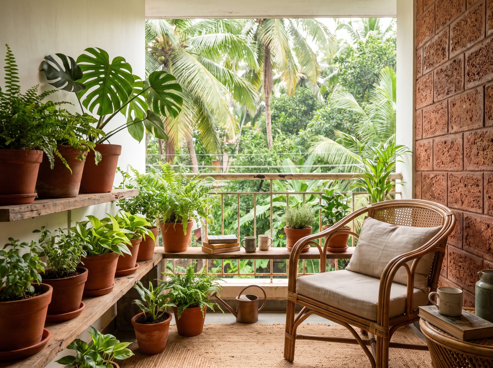 A Kerala balcony turned into a green sanctuary